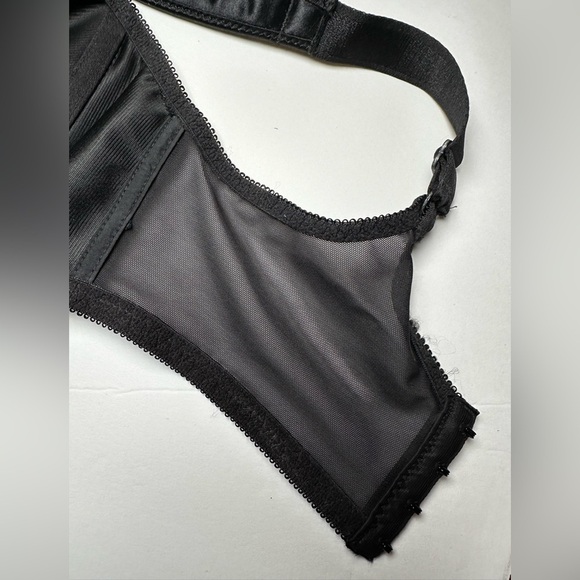 Bali Bra 42DD Black Satin Minimizer 3562 Underwire Non Padded Mesh Sides - Picture 6 of 13